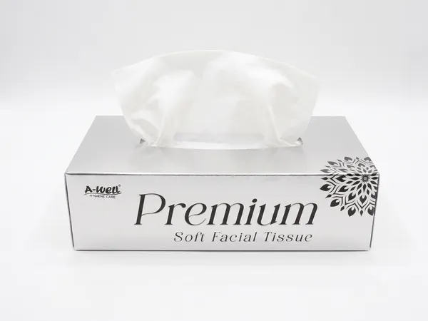 A-Well_premium_facial_tissue_(2_ply)_100_pulls_pack_of_4