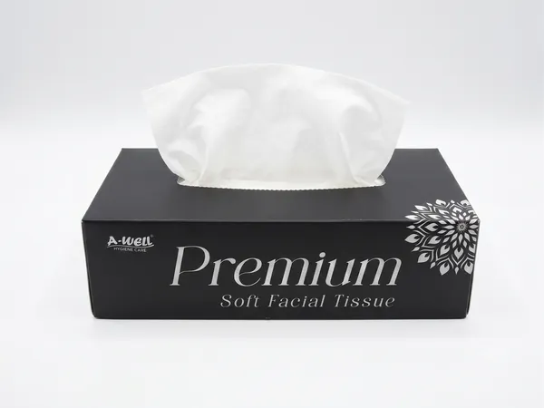 A-Well_premium_facial_tissue_(2_ply)_100_pulls_pack_of_4