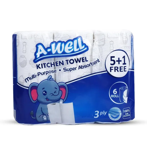 A-WELL_Kitchen_Tissue_Roll|_Super_Absorbent_Paper_Towels_|_Soft_&_Strong_Kitchen_Roll_for_Oil_Absorption,_Cleaning_&_Wiping_|_Multipurpose_Tissue_Paper_for_Home_(Kitchen_Towel_(3_PLY)_Combo_Of_6_Rolls)