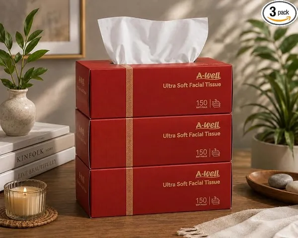 A-WELL_Facial_Tissue_Paper_3_Ply,_Soft_&_Absorbent_Tissue,_150_Pulls_per_Pack,_Pack_of_3