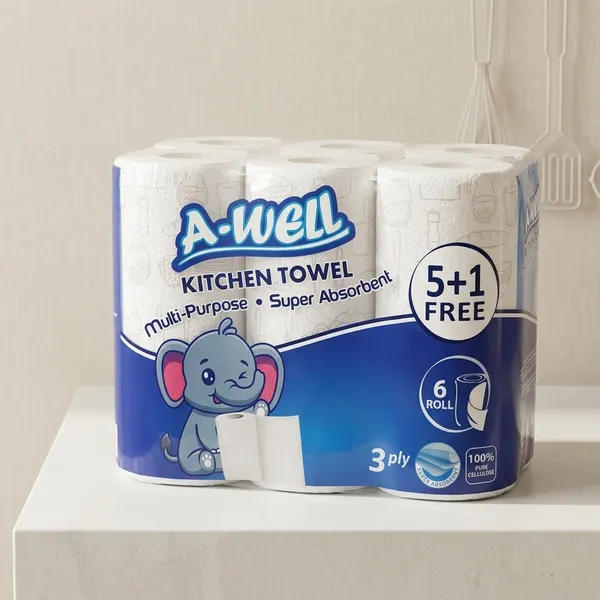 A-WELL_Kitchen_Tissue_Roll|_Super_Absorbent_Paper_Towels_|_Soft_&_Strong_Kitchen_Roll_for_Oil_Absorption,_Cleaning_&_Wiping_|_Multipurpose_Tissue_Paper_for_Home_(Kitchen_Towel_(3_PLY)_Combo_Of_6_Rolls)