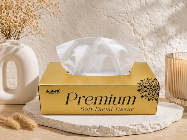 A-Well_premium_facial_tissue_(2_ply)_100_pulls_pack_of_4