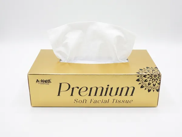 A-Well_premium_facial_tissue_(2_ply)_100_pulls_pack_of_4