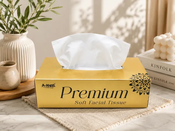 A-Well_premium_facial_tissue_(2_ply)_100_pulls_pack_of_4