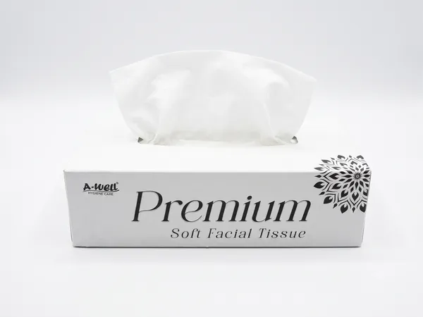 A-Well_premium_facial_tissue_(2_ply)_100_pulls_pack_of_4