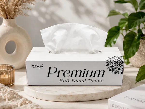 A-Well_premium_facial_tissue_(2_ply)_100_pulls_pack_of_4