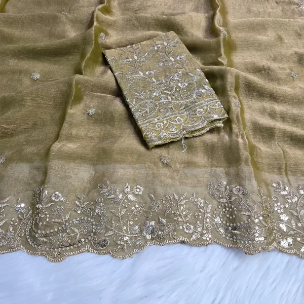 Olive_Green_Fandy_Satin_Silk_Saree_For_Women