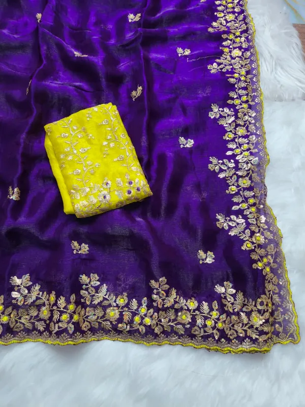 Purple_Fandy_Satin_Silk_Saree_For_Women
