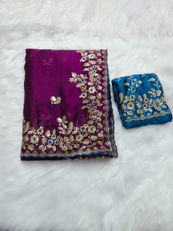 Purple_Fandy_Satin_Silk_Saree_For_Women