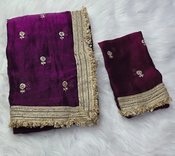 Purple_Fandy_Satin_Silk_Saree_For_Women