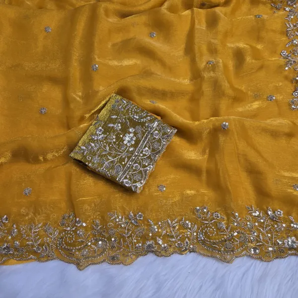 Yellow_Fandy_Satin_Silk_Saree_For_Women