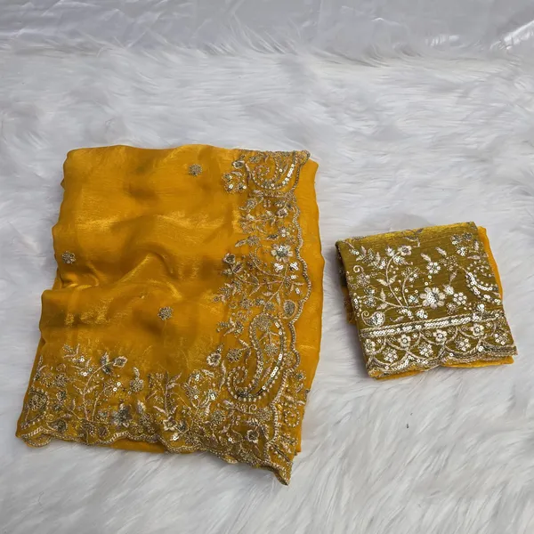 Yellow_Fandy_Satin_Silk_Saree_For_Women