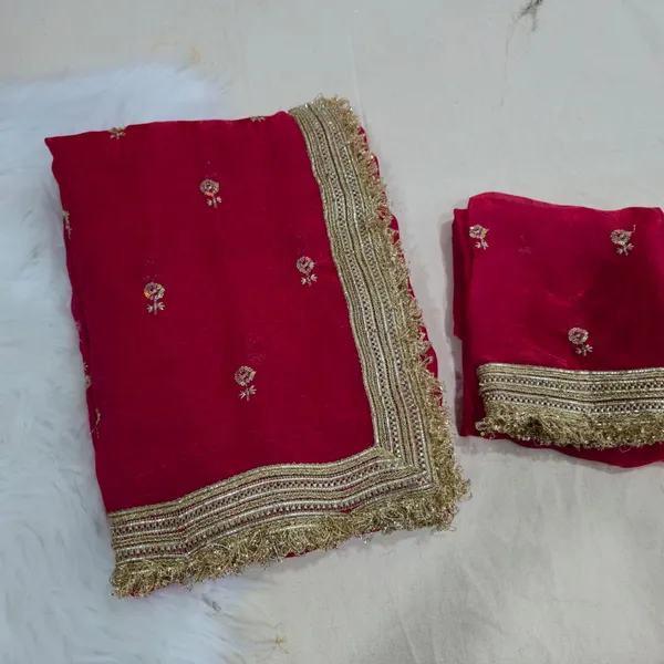 Red_Fandy_Satin_Silk_Saree_For_Women