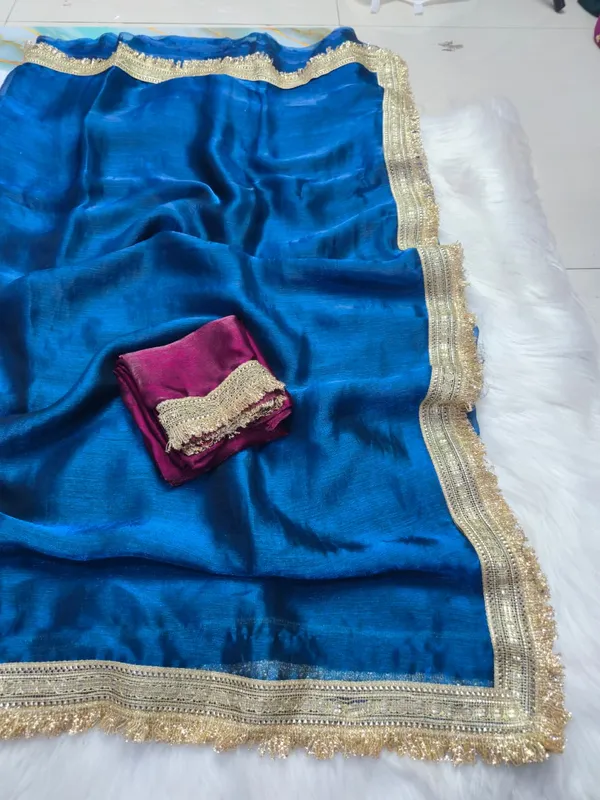 Blue_Fandy_Satin_Silk_Saree_For_Women