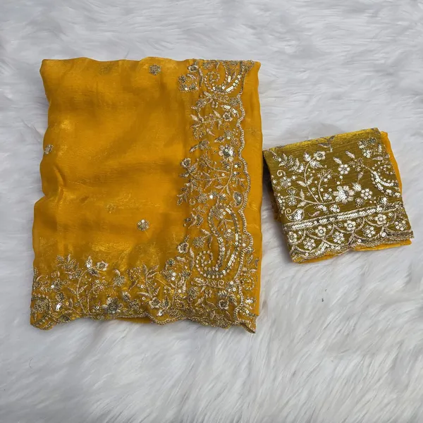 Yellow_Fandy_Satin_Silk_Saree_For_Women