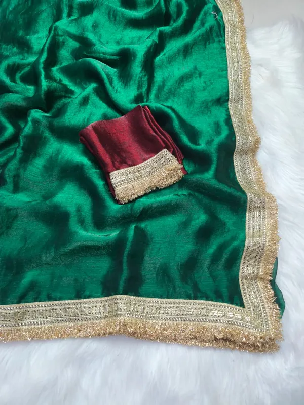 Green_Fandy_Satin_Silk_Saree_For_Women