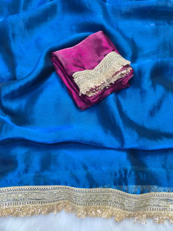 Blue_Fandy_Satin_Silk_Saree_For_Women