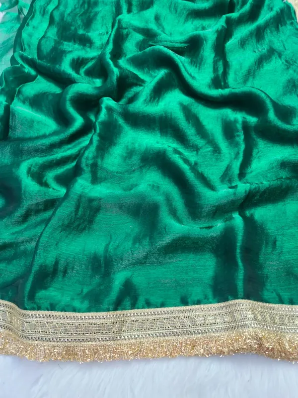 Green_Fandy_Satin_Silk_Saree_For_Women