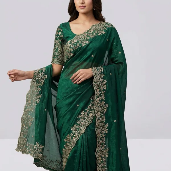 Green_Fandy_Satin_Silk_Saree_For_Women