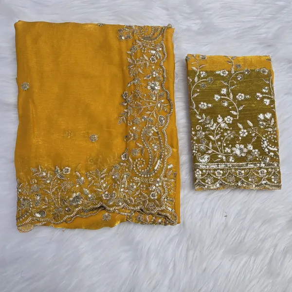 Yellow_Fandy_Satin_Silk_Saree_For_Women