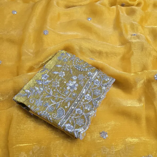 Yellow_Fandy_Satin_Silk_Saree_For_Women