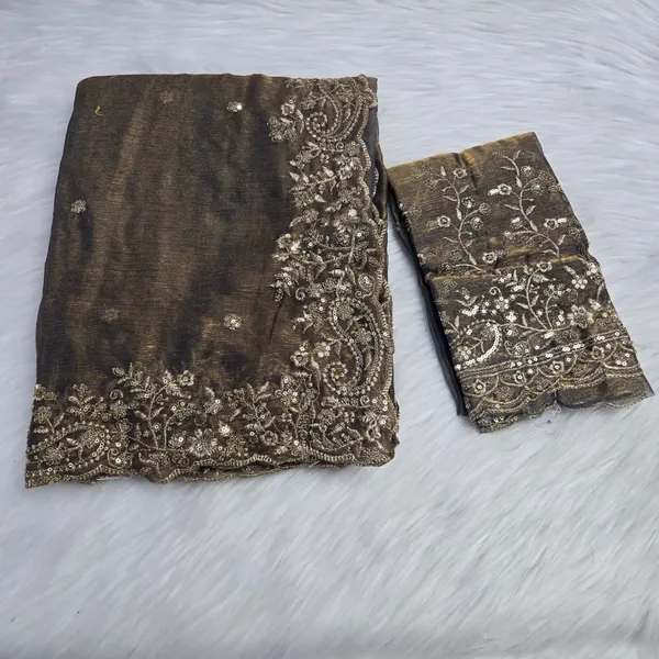 Olive_Green_Fandy_Satin_Silk_Saree_For_Women