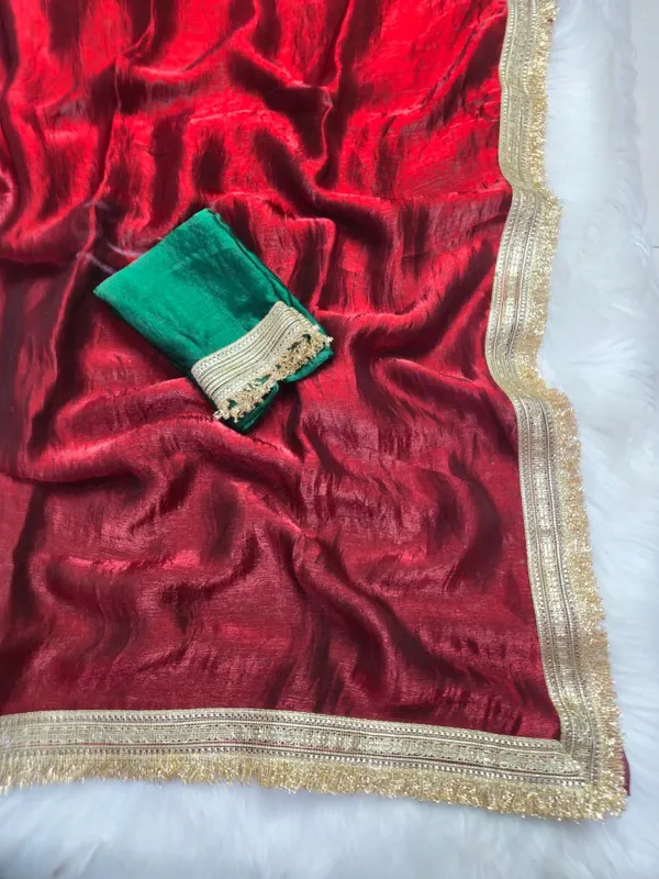 Red_Fandy_Satin_Silk_Saree_For_Women