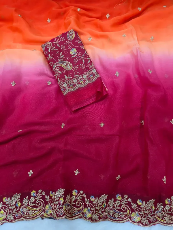 Red_Georgette_Saree_For_Women