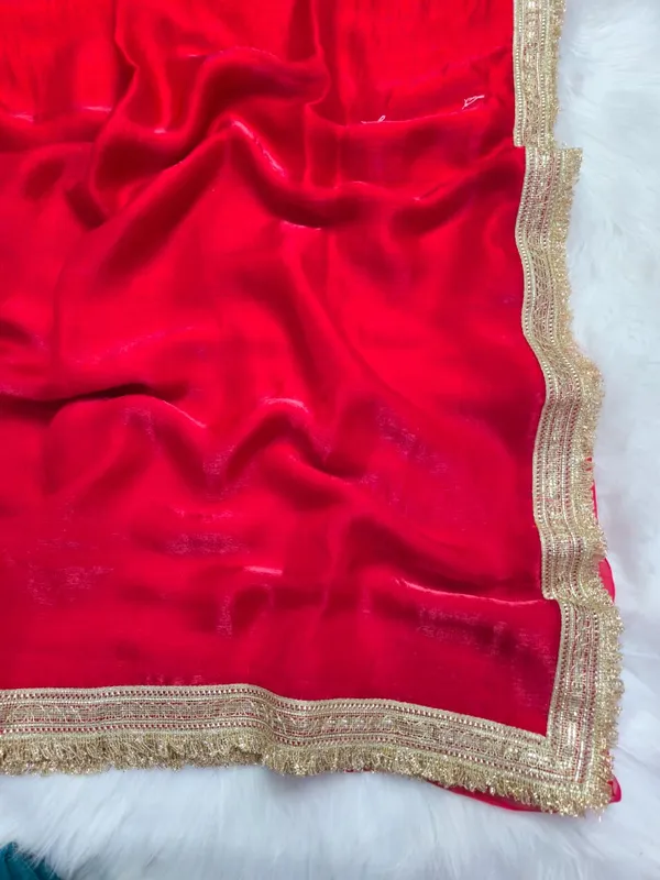 Red_Fandy_Satin_Silk_Saree_For_Women