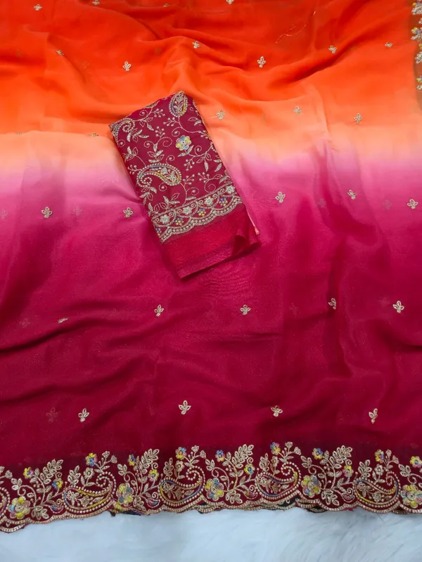 Red_Georgette_Saree_For_Women
