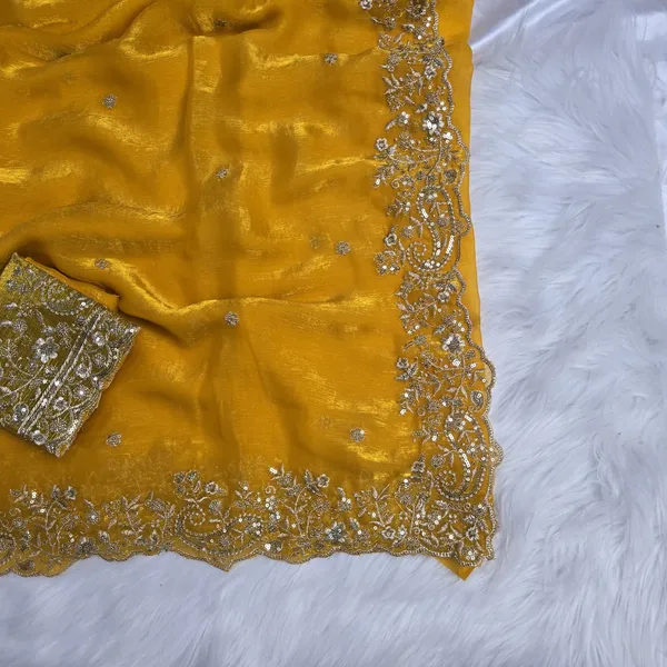 Yellow_Fandy_Satin_Silk_Saree_For_Women