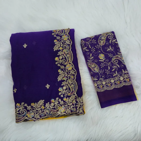 Purple_&_Yellow_Georgette_Saree_For_Women