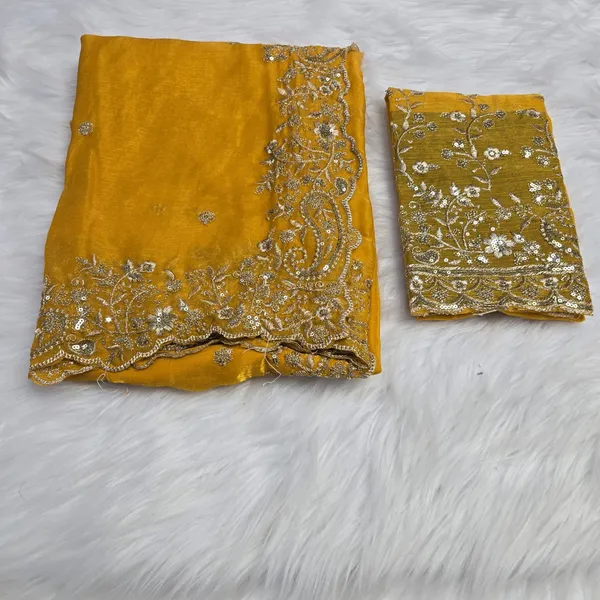 Yellow_Fandy_Satin_Silk_Saree_For_Women