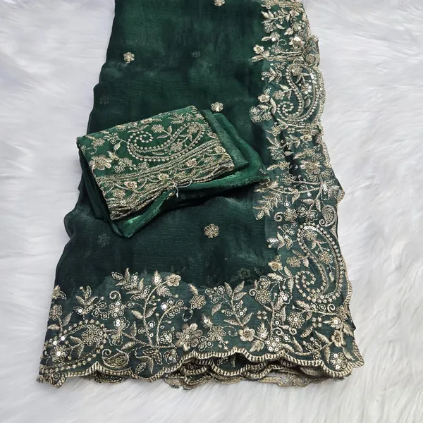 Green_Fandy_Satin_Silk_Saree_For_Women