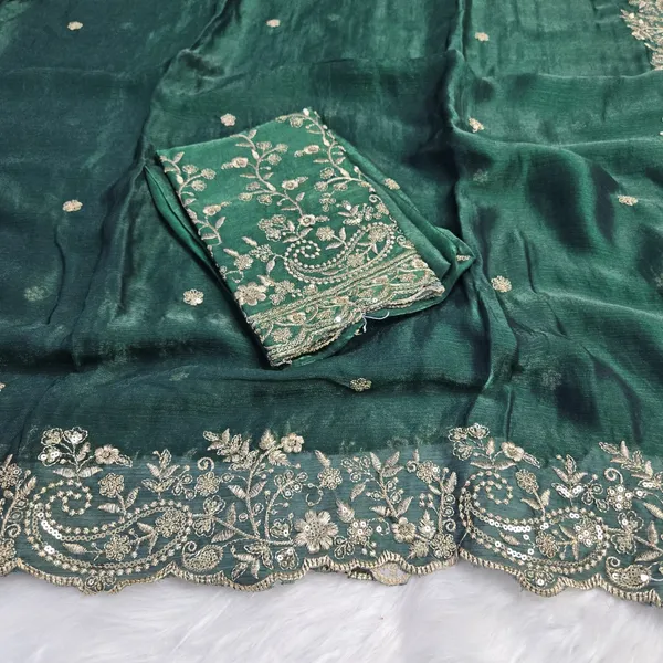 Green_Fandy_Satin_Silk_Saree_For_Women