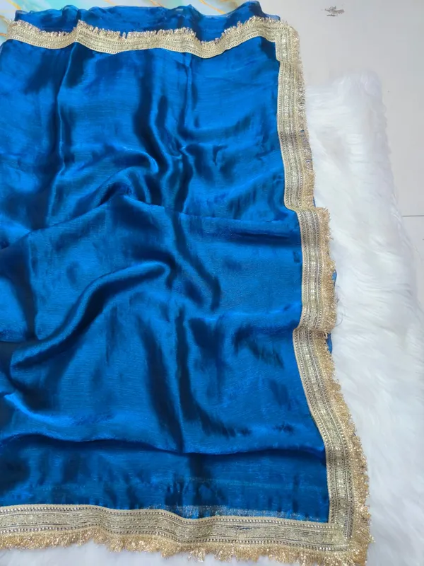 Blue_Fandy_Satin_Silk_Saree_For_Women
