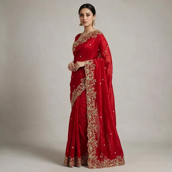 Red_Fandy_Satin_Silk_Saree_For_Women