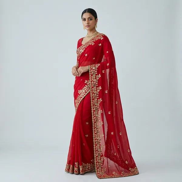 Red_Fandy_Satin_Silk_Saree_For_Women