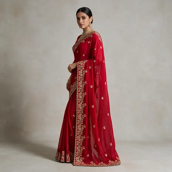 Red_Fandy_Satin_Silk_Saree_For_Women