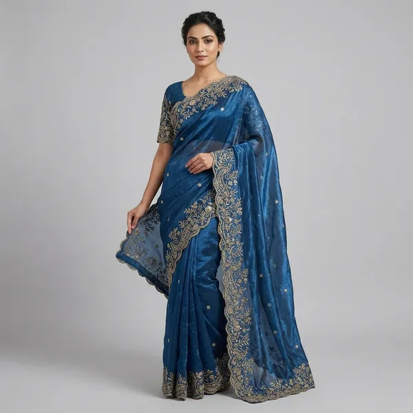 Blue_Fandy_Satin_Silk_Saree_For_Women