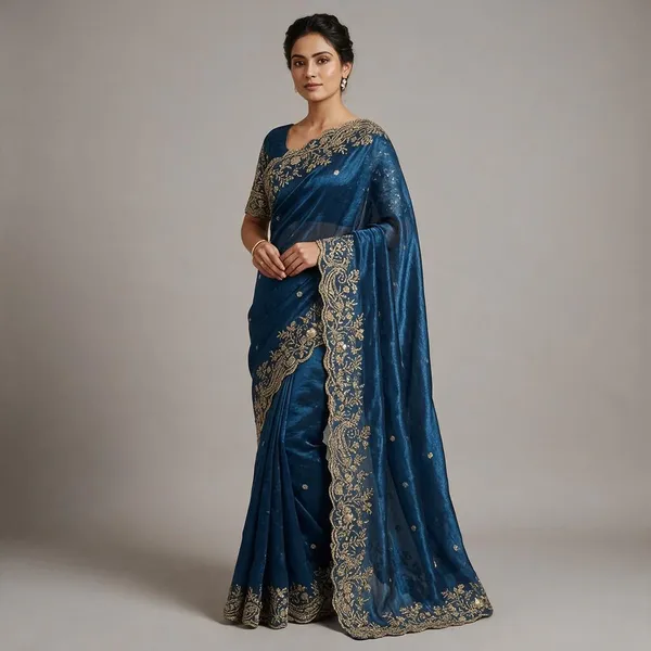 Blue_Fandy_Satin_Silk_Saree_For_Women