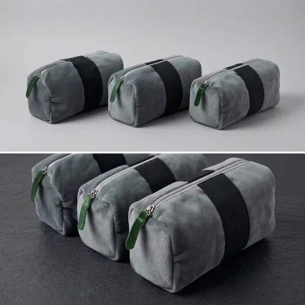 Grey_Velvet_Cylindrical_Zip_Pouch_Pack_Of_3