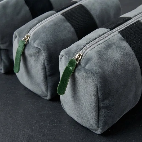 Grey_Velvet_Cylindrical_Zip_Pouch_Pack_Of_3