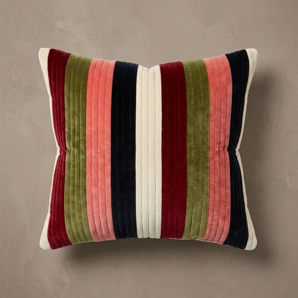 Velvet_Striped_Multicolour_Cushion