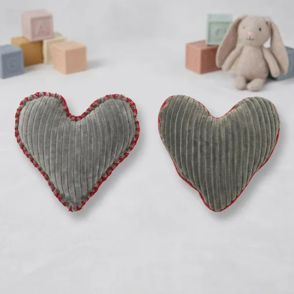 Grey_Ribbed_Velvet_Heart_Shape_Cushion_For_Kids_Pack_Of_2