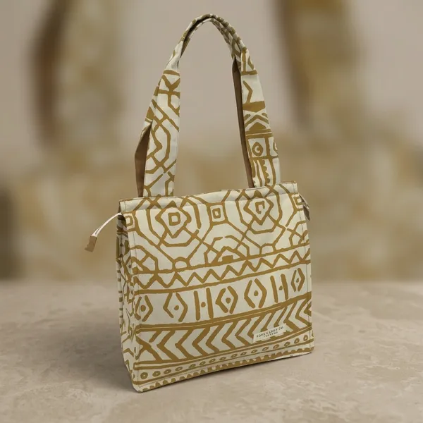 Yellow_Twill_Geometric_Tribal_Hand_Bag_For_Adults