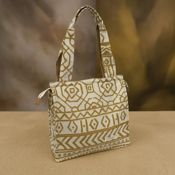 Yellow_Twill_Geometric_Tribal_Hand_Bag_For_Adults