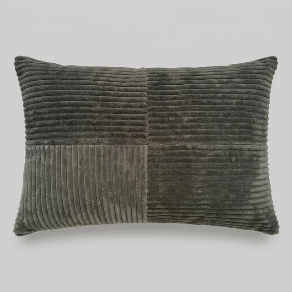 Ribbed_Velvet_Patchwork_Charcoal_Grey_Pillow