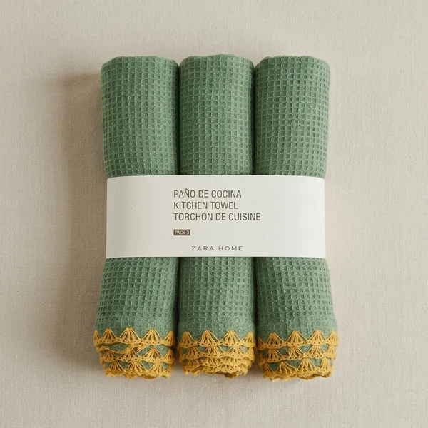 Green_Waffle_Cotton_Crochet_Trim_Face_Towel