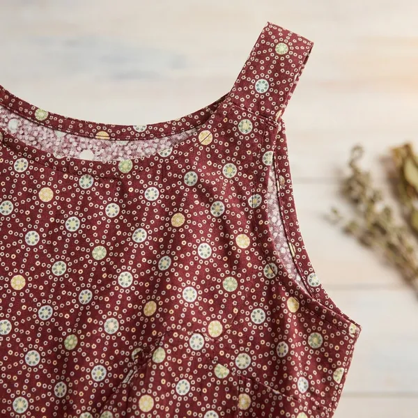 Pink_Cotton_Floral_Print_Apron